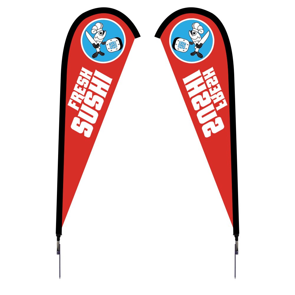 7.5 ft. Small Sunbird Flag — Double Sided Graphic Package / Spike Base